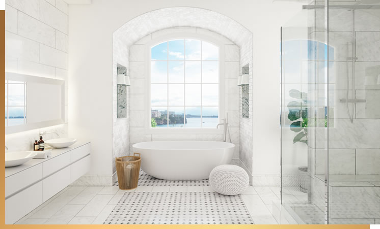 Luxury bathroom, major home renovation services image